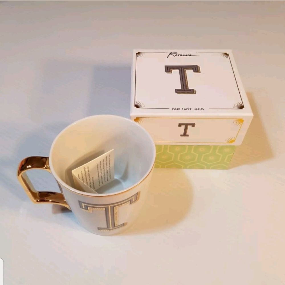 NEW Rosanna Love Letters Coffee Mug Boxed T Gift